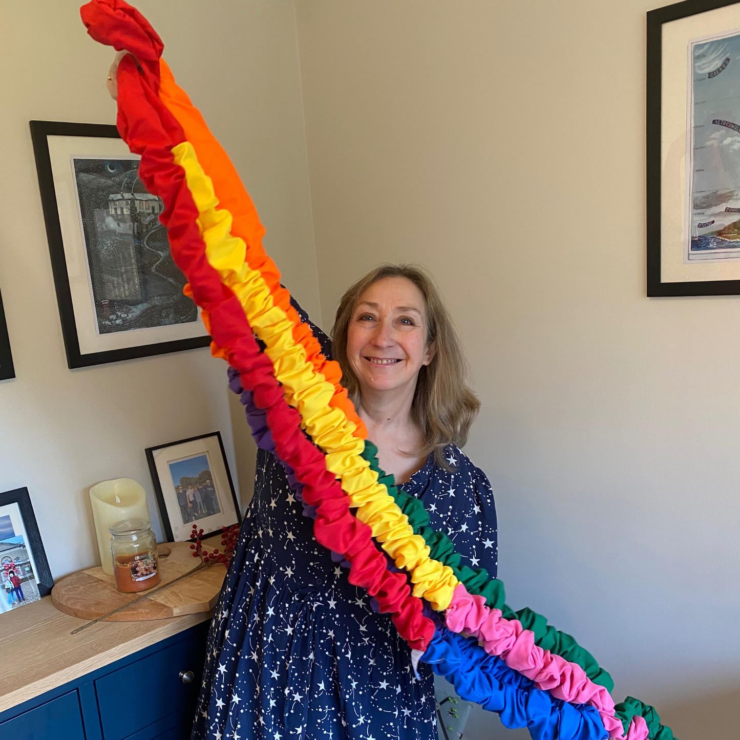 Rainbow Stretchy Scrunchy Band - 6 metres