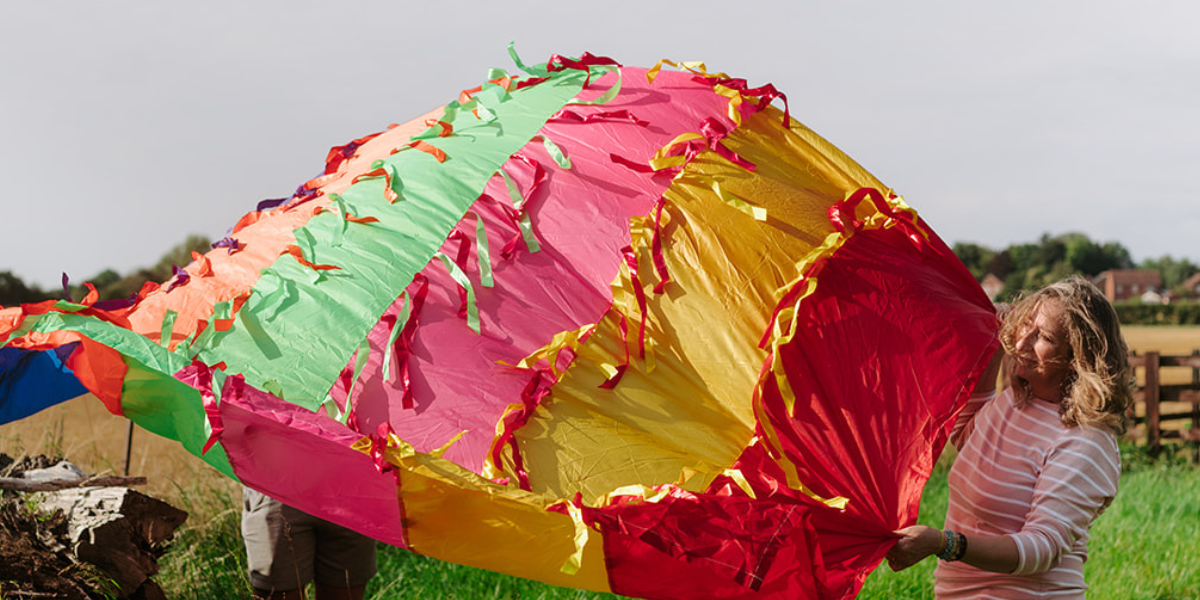 Sensory Parachutes with Ribbons
