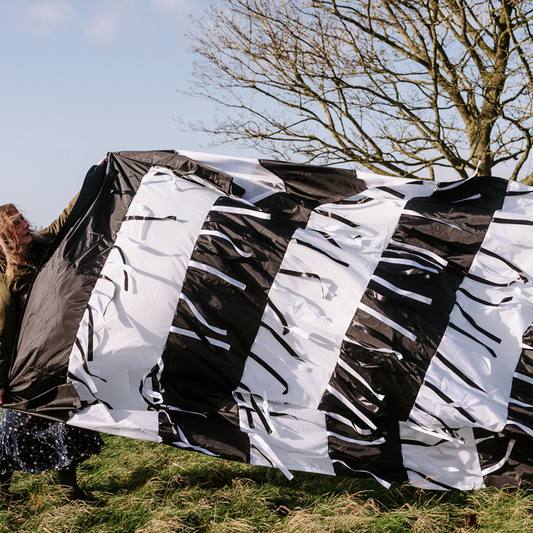 Black & White Sensory Parachute with Ribbons (3m)
